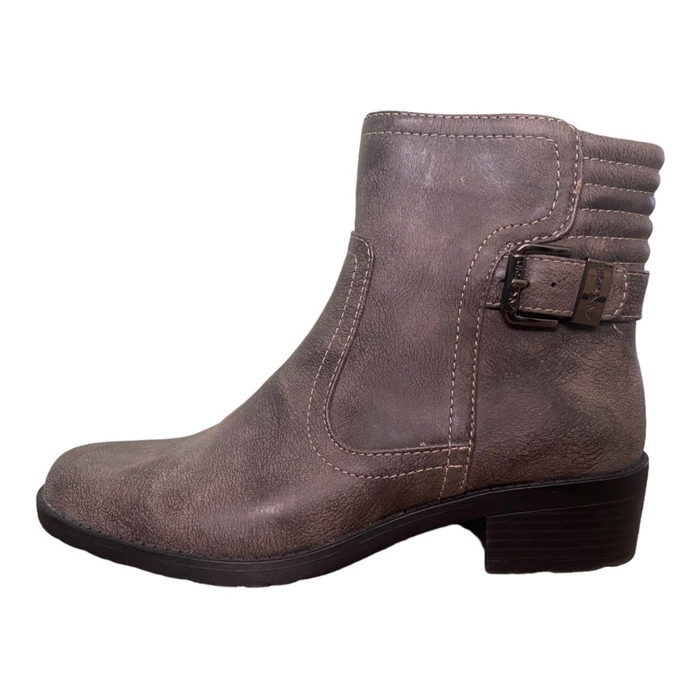 Anne Klein Sport Aklanette Gray Buckle Booties, Women's Size 6